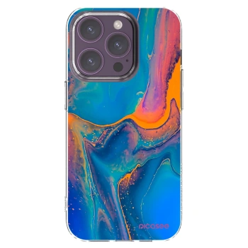 Picasee husă transparentă din silicon pentru Apple iPhone 14 Pro - Rainbow
