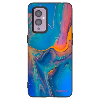 Picasee husă neagră din silicon pentru OnePlus 9 - Rainbow