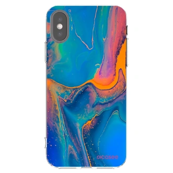 Picasee husă transparentă din silicon pentru Apple iPhone X/XS - Rainbow