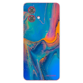 Picasee husă transparentă din silicon pentru Motorola Moto G84 5G - Rainbow