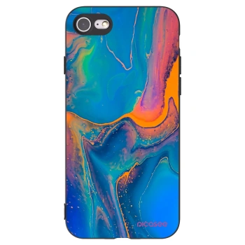 Picasee husă neagră din silicon pentru Apple iPhone 8 - Rainbow