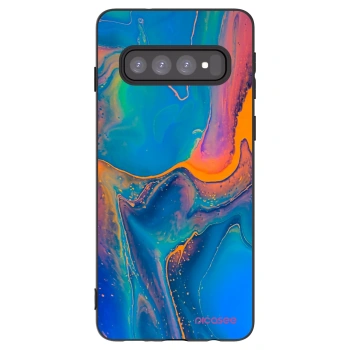 Picasee husă neagră din silicon pentru Samsung Galaxy S10 G973 - Rainbow