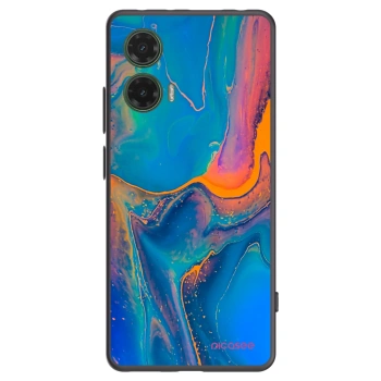 Picasee husă neagră din silicon pentru Motorola Moto G35 5G - Rainbow