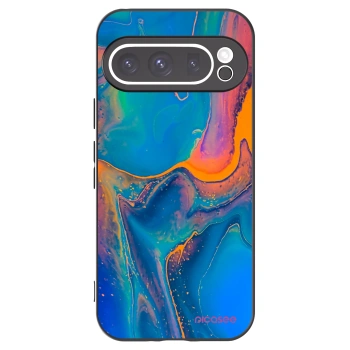 Picasee husă neagră din silicon pentru Google Pixel 9 Pro - Rainbow