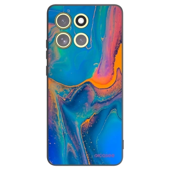 Picasee husă neagră din silicon pentru Motorola Moto G86 5G - Rainbow