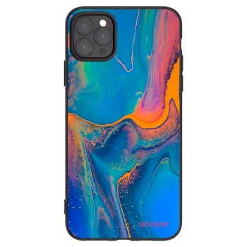 Picasee husă neagră din silicon pentru Apple iPhone 11 Pro Max - Rainbow