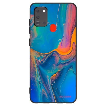 Picasee husă neagră din silicon pentru Samsung Galaxy A21s - Rainbow