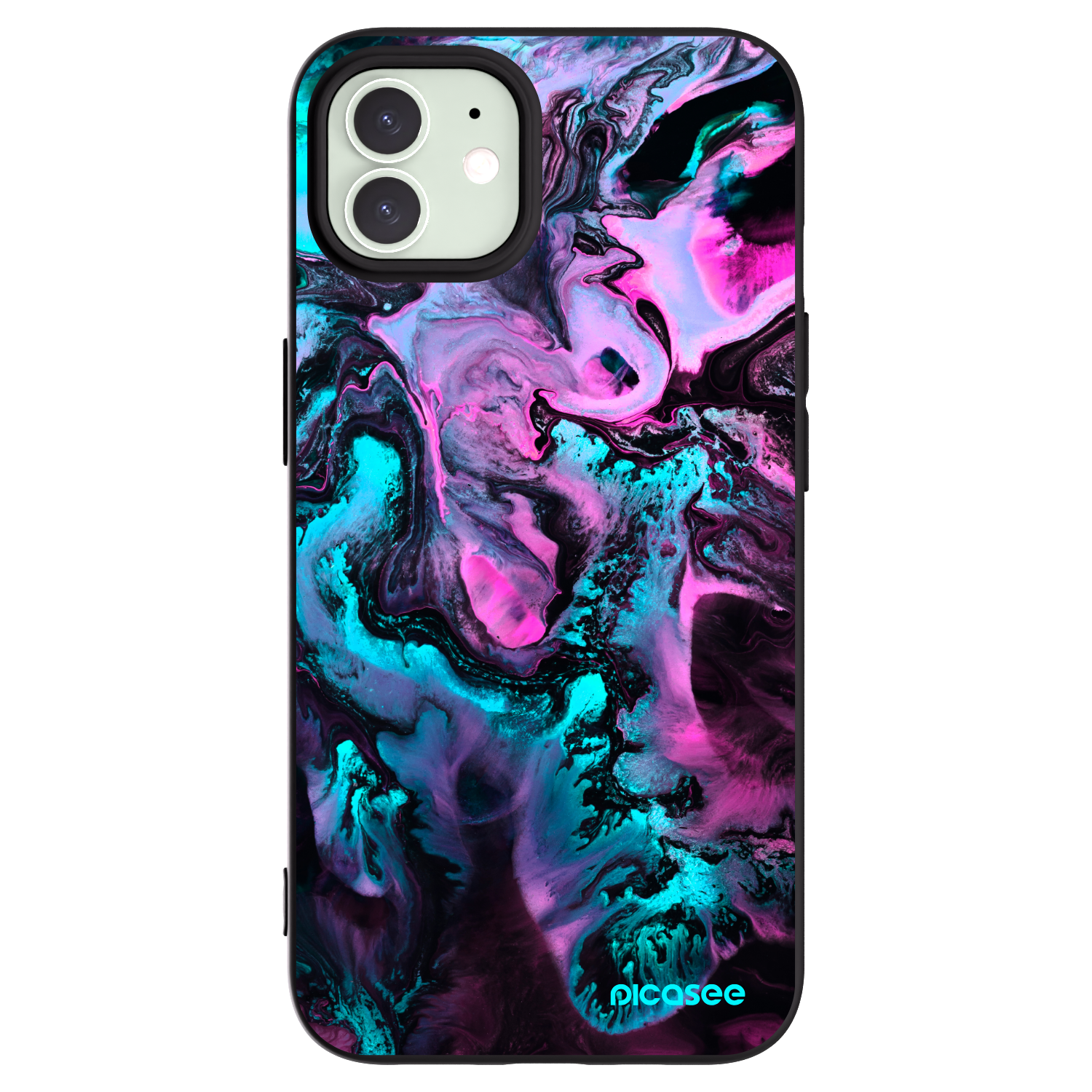 Picasee husă neagră din silicon pentru Apple iPhone 12 Pro - Lean