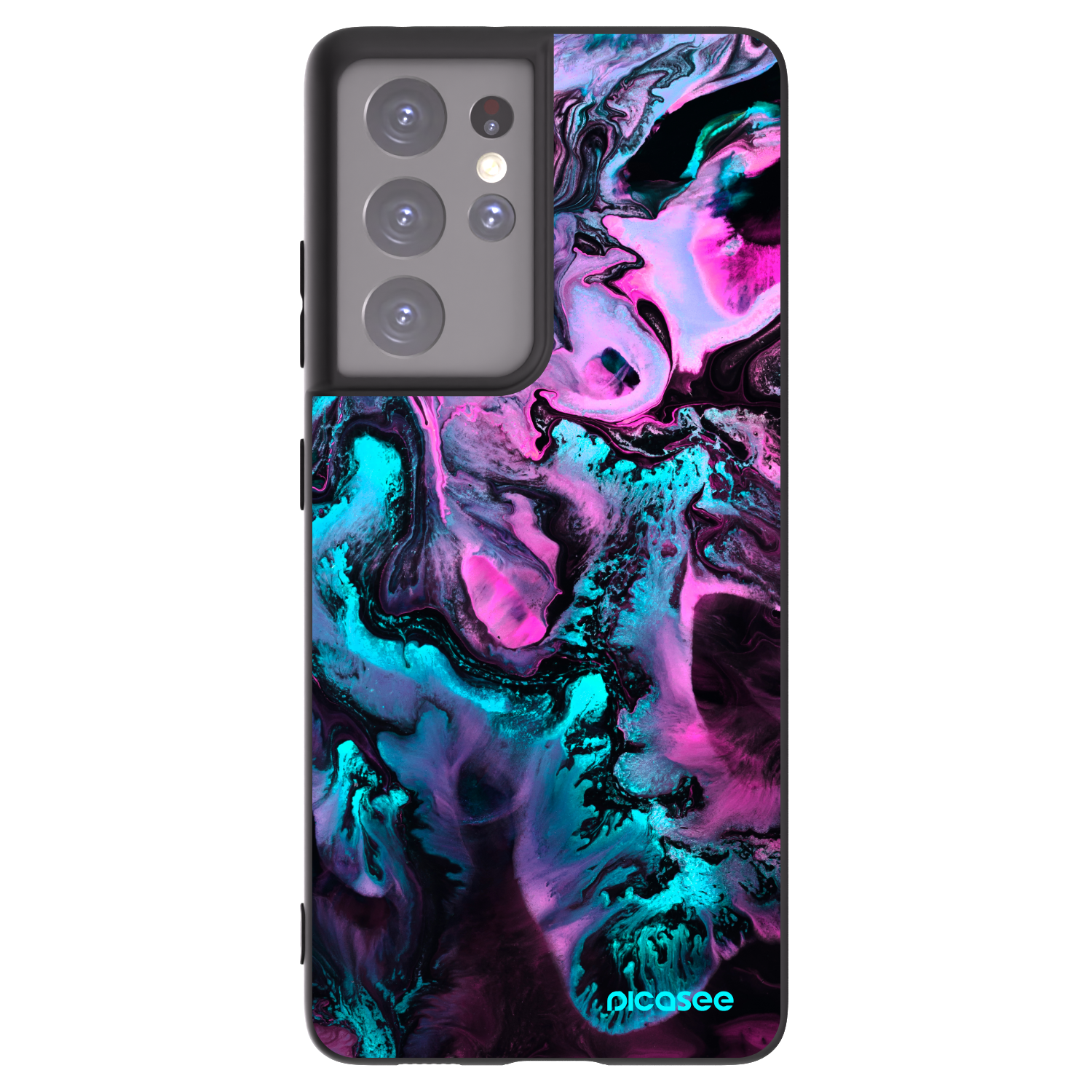 Picasee husă neagră din silicon pentru Samsung Galaxy S21 Ultra 5G G998B - Lean