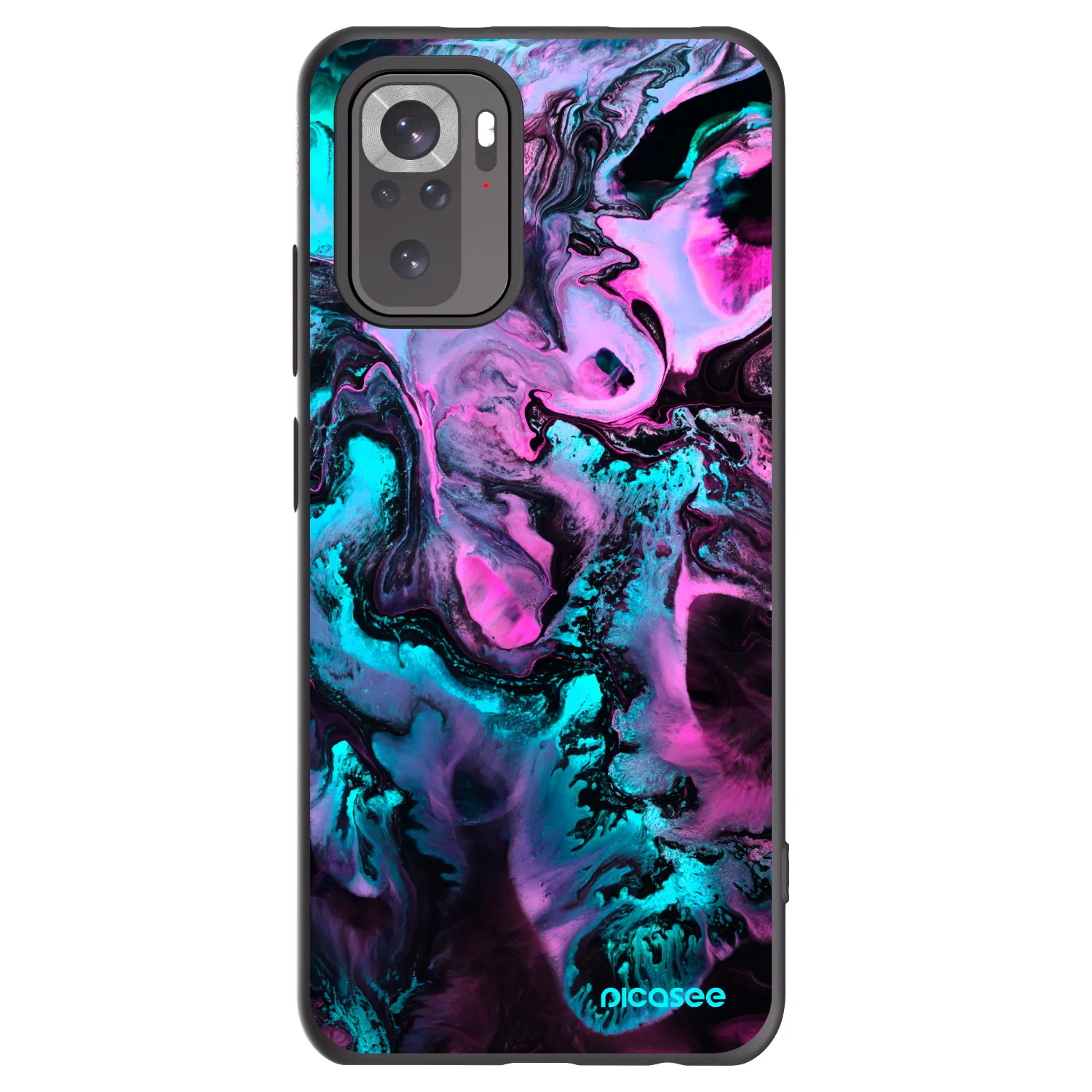 Picasee husă neagră din silicon pentru Xiaomi Redmi Note 10 - Lean