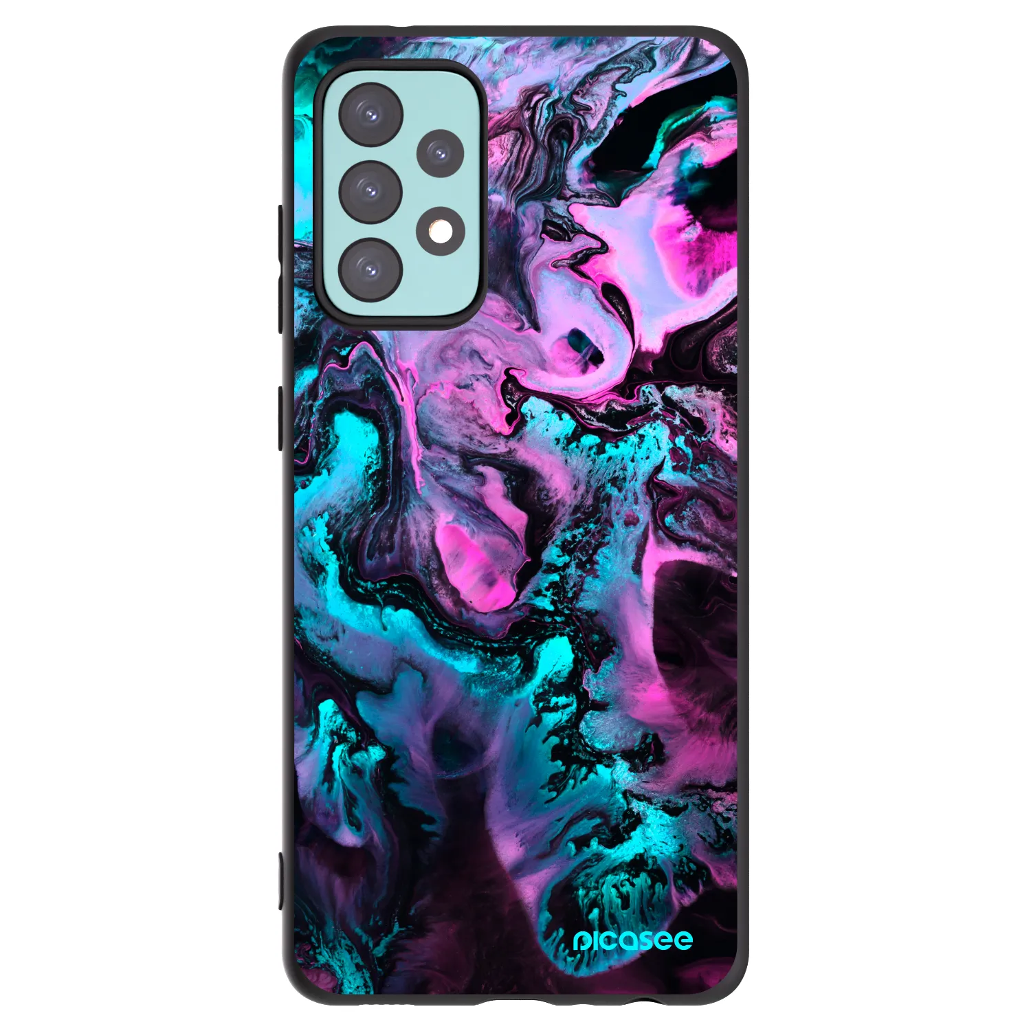 Picasee husă neagră din silicon pentru Samsung Galaxy A72 A725F - Lean