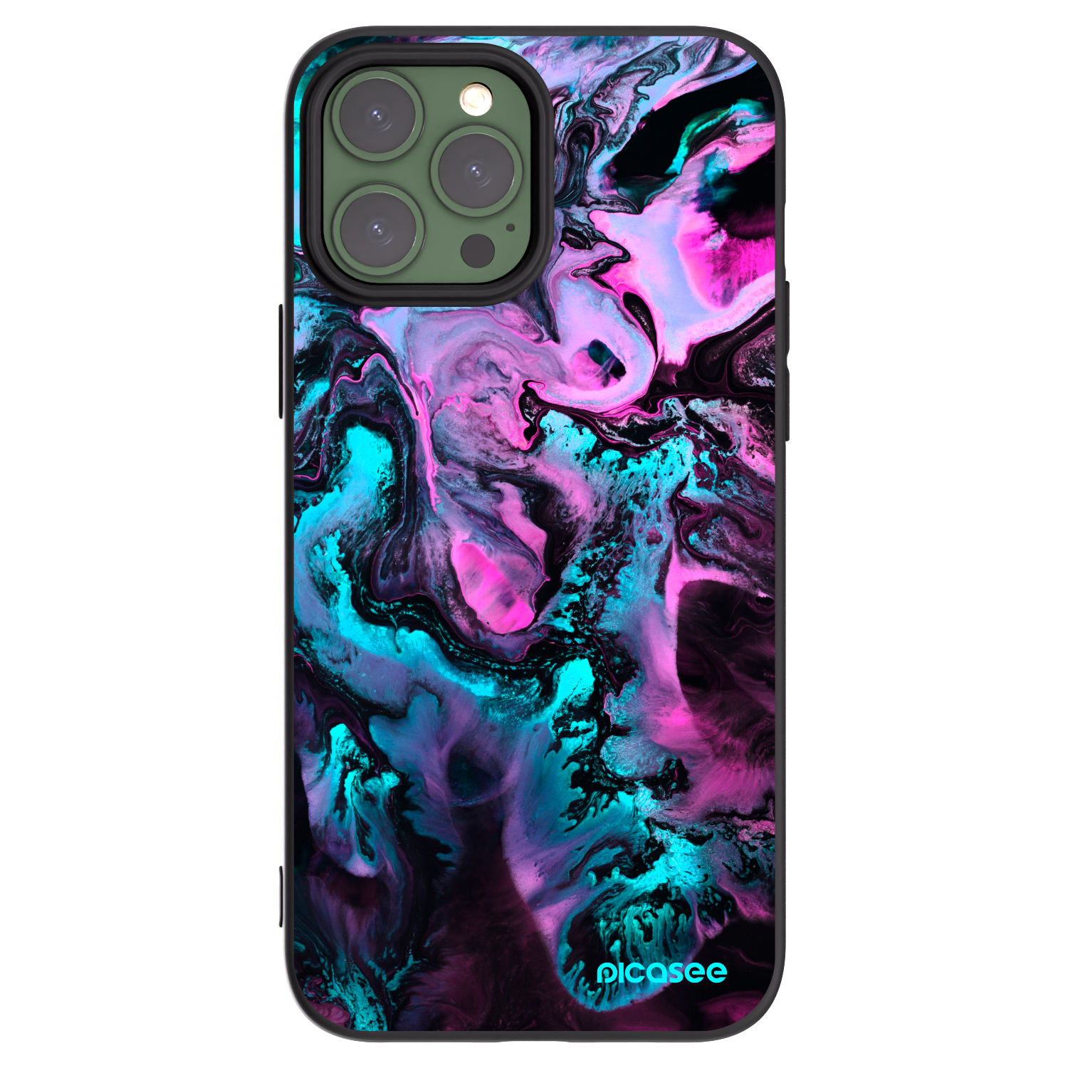 Picasee husă neagră din silicon pentru Apple iPhone 13 Pro Max - Lean