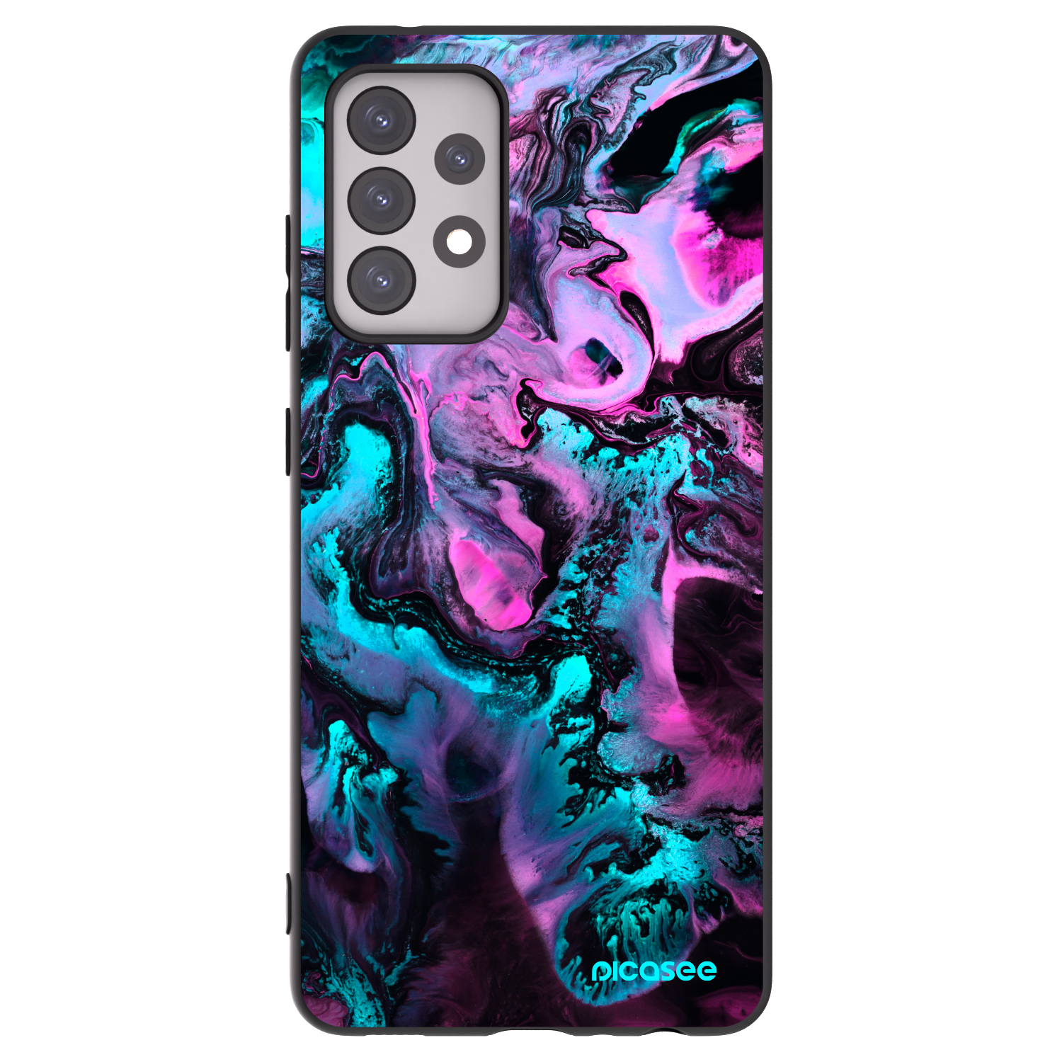 Picasee husă neagră din silicon pentru Samsung Galaxy A52s 5G A528B - Lean