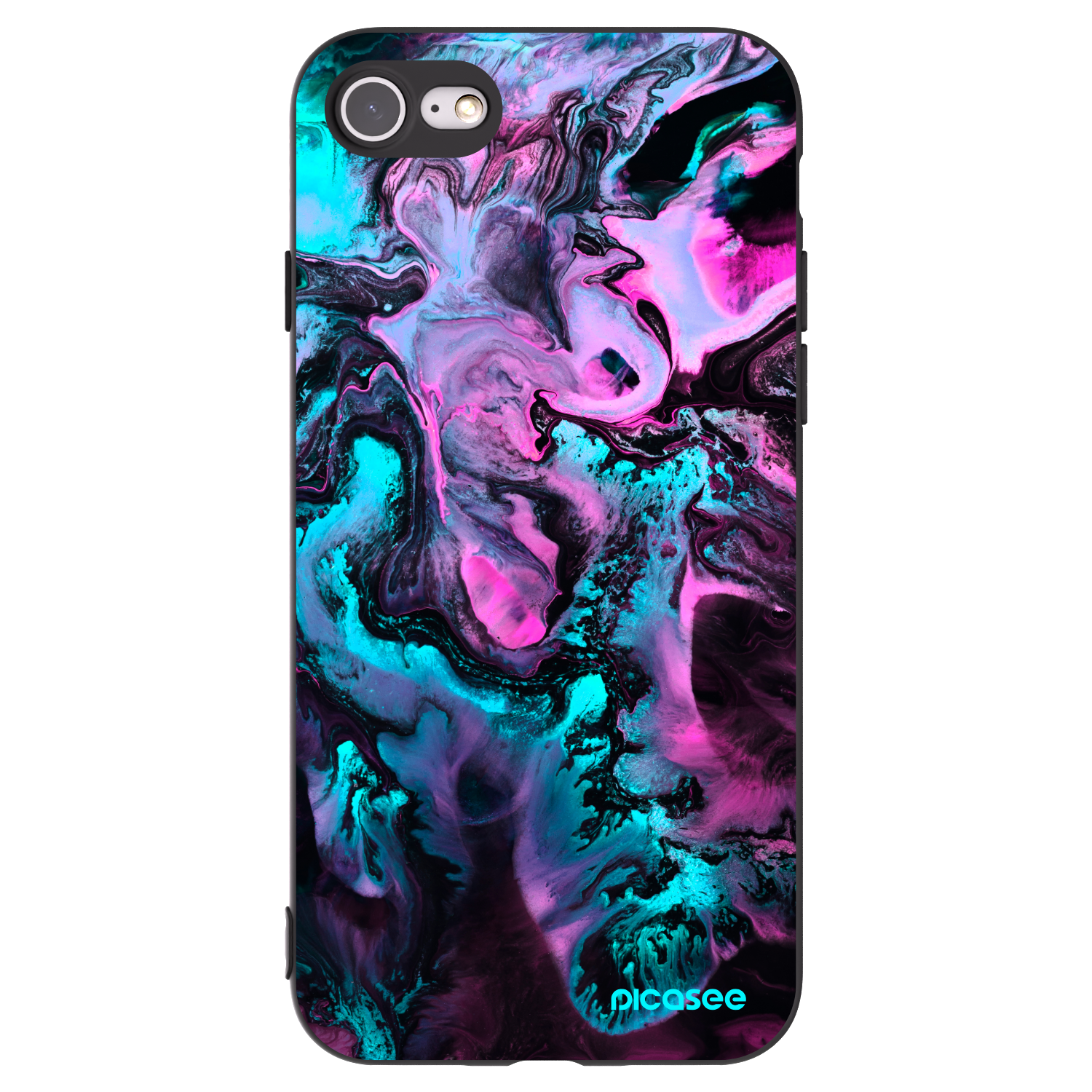 Picasee husă neagră din silicon pentru Apple iPhone SE 2022 - Lean