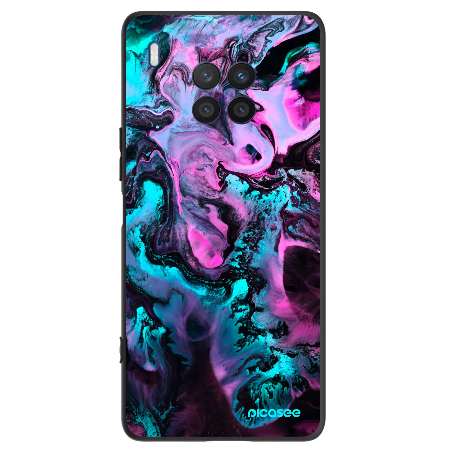 Picasee husă neagră din silicon pentru Honor 50 Lite - Lean