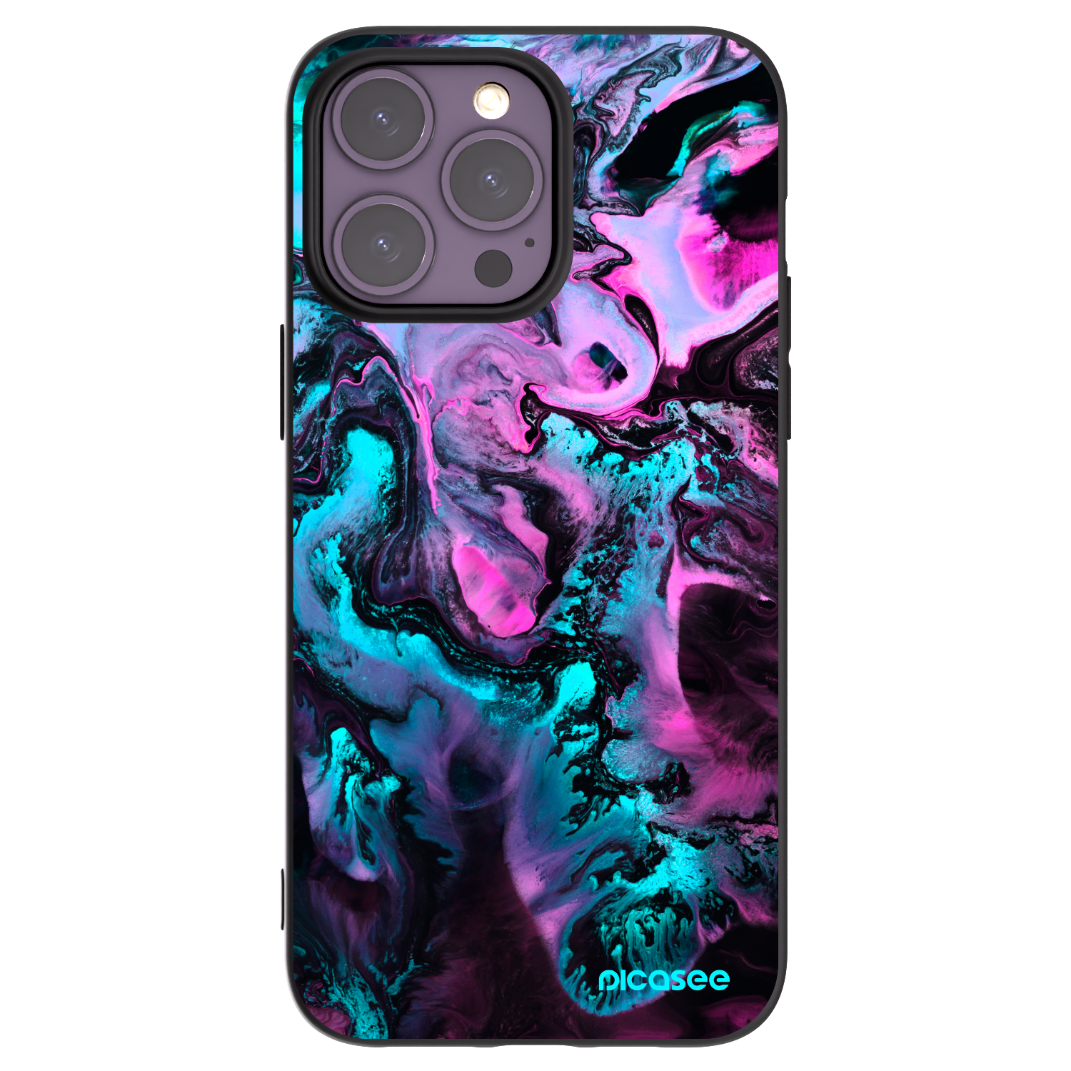 Picasee husă neagră din silicon pentru Apple iPhone 14 Pro Max - Lean