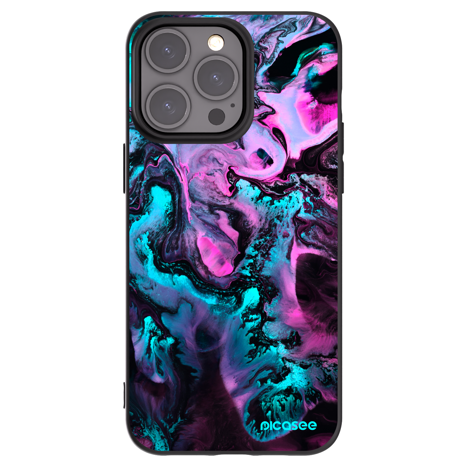 Picasee husă neagră din silicon pentru Apple iPhone 15 Pro Max - Lean