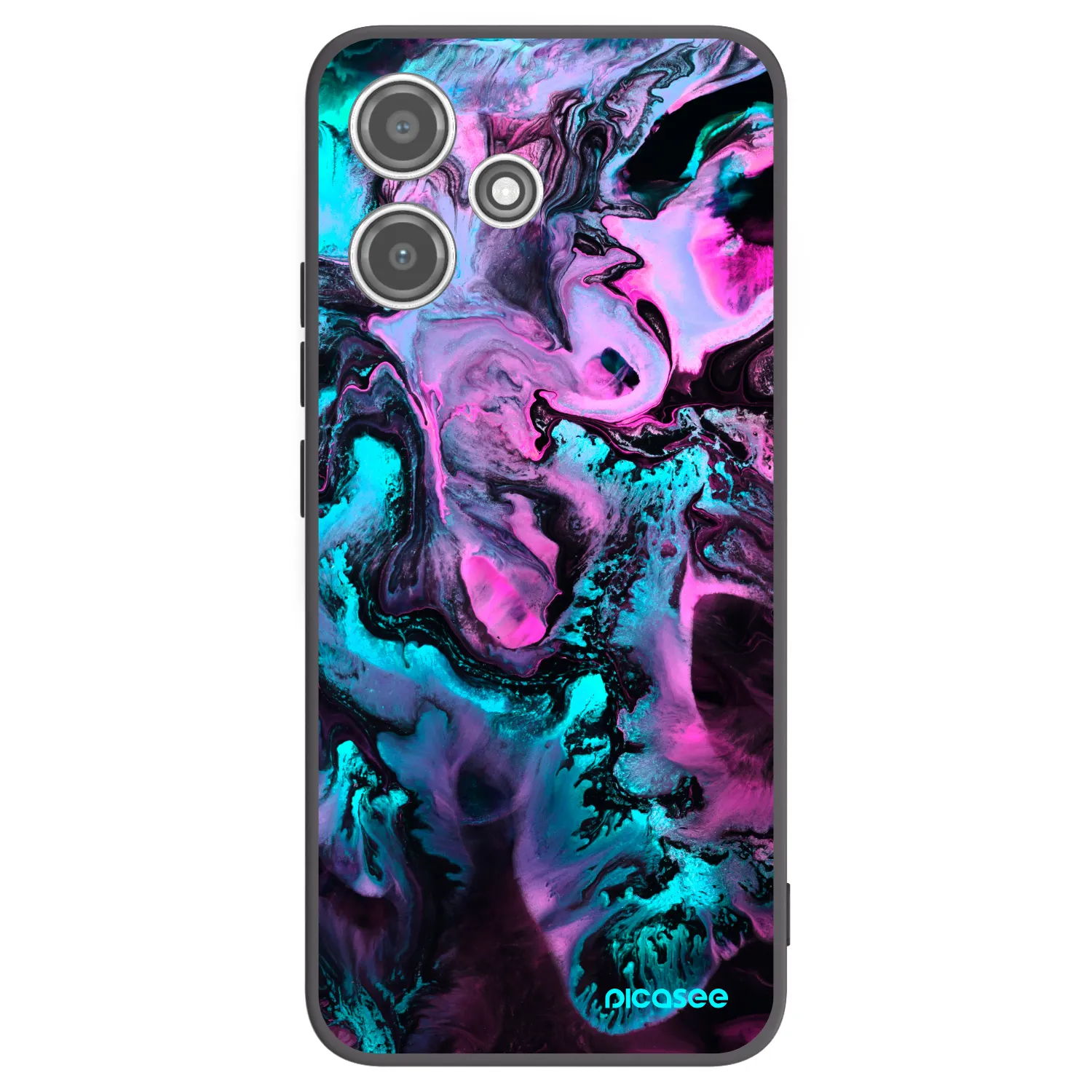 Picasee husă neagră din silicon pentru Xiaomi Redmi 12 5G - Lean