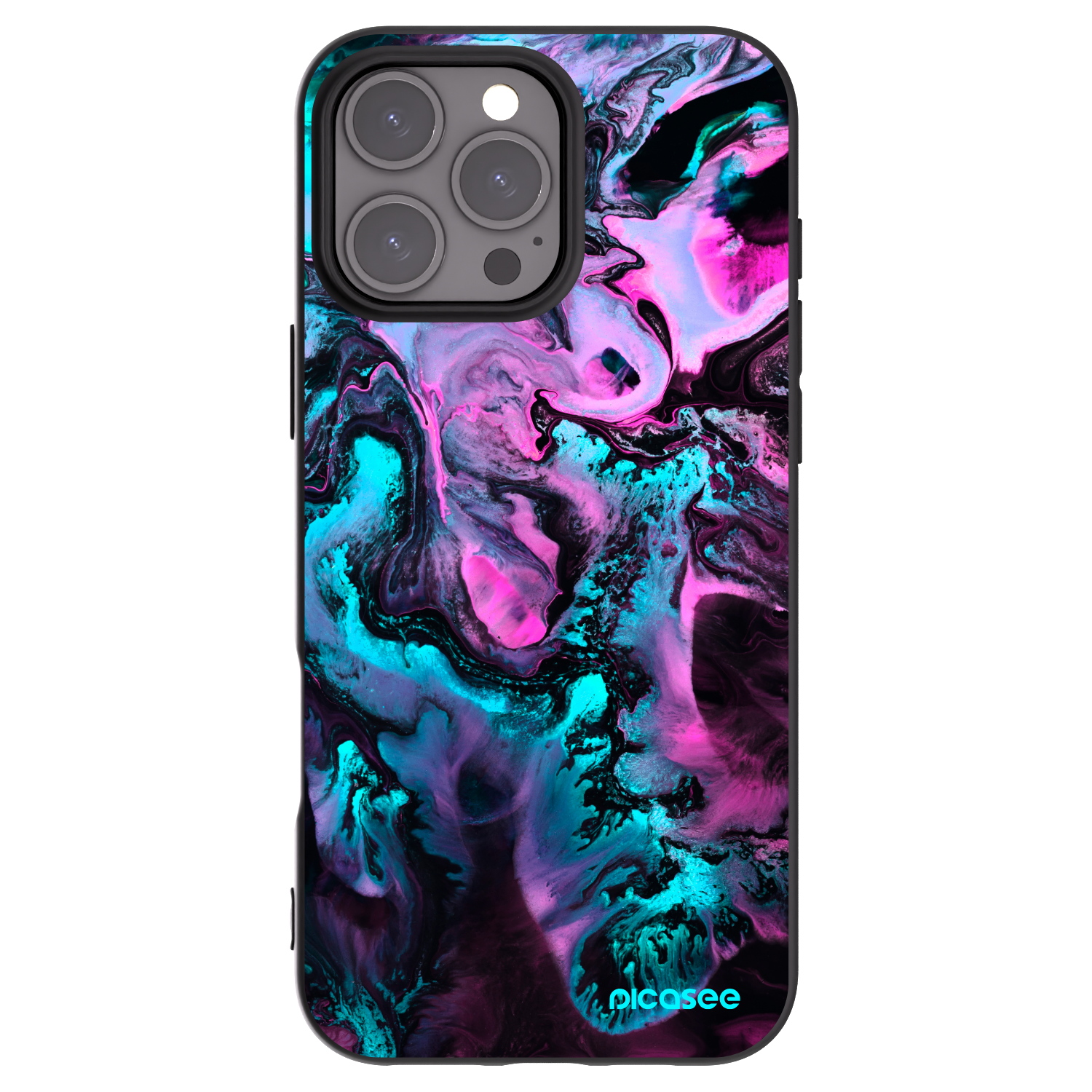 Picasee husă neagră din silicon pentru Apple iPhone 16 Pro Max - Lean