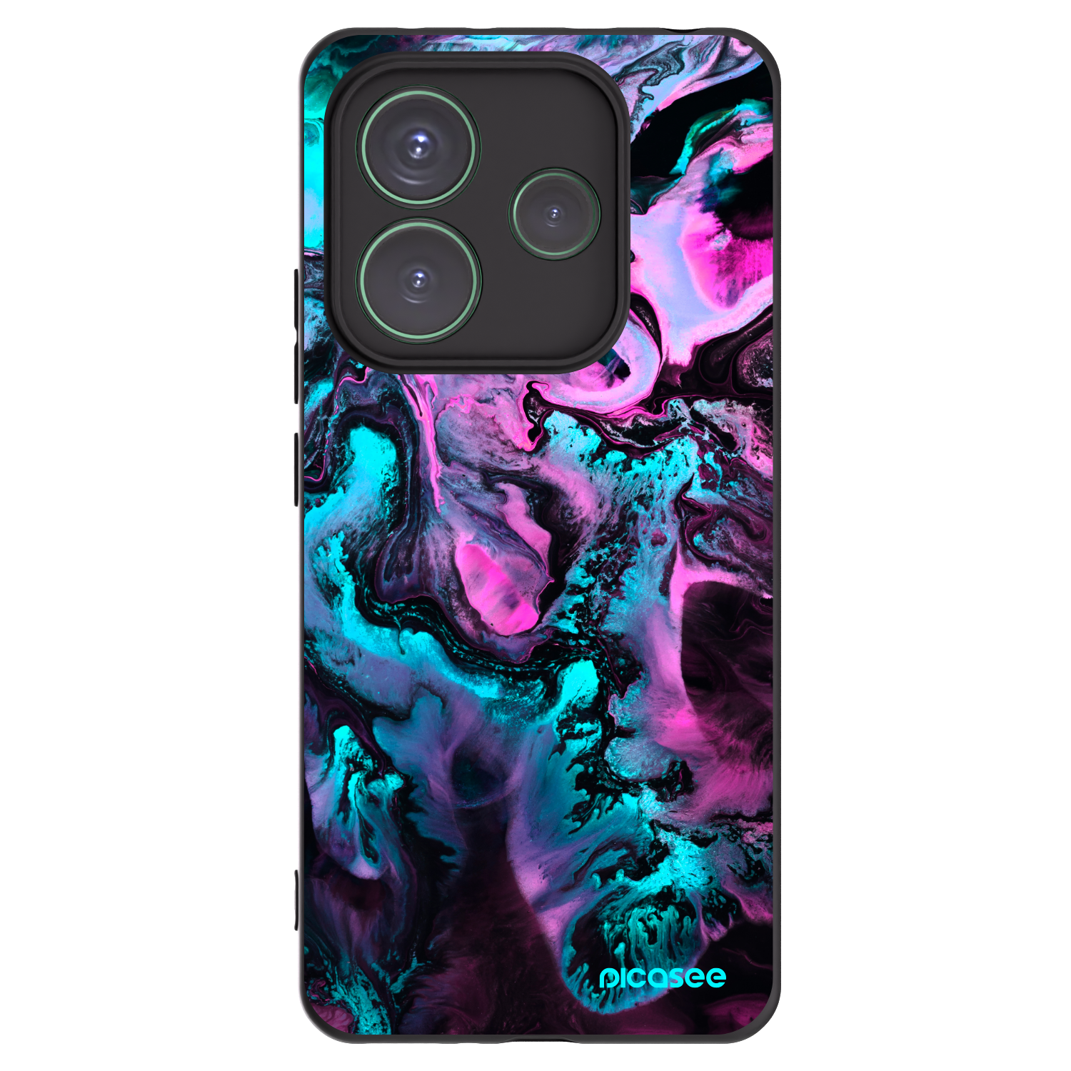 Picasee husă neagră din silicon pentru Xiaomi Redmi Note 14 5G - Lean