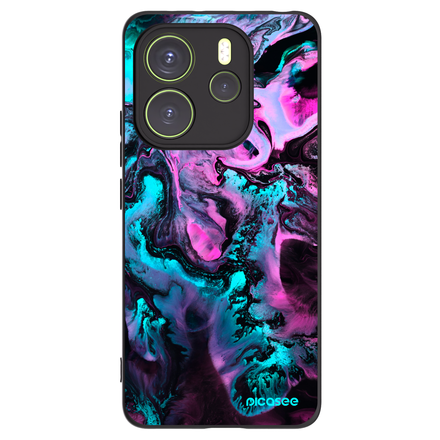 Picasee husă neagră din silicon pentru Xiaomi Redmi Note 14 4G - Lean