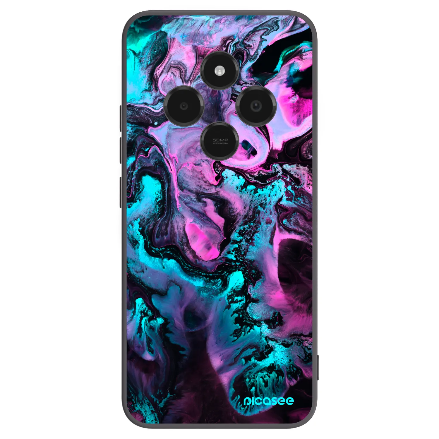 Picasee husă neagră din silicon pentru Xiaomi Poco C75 - Lean