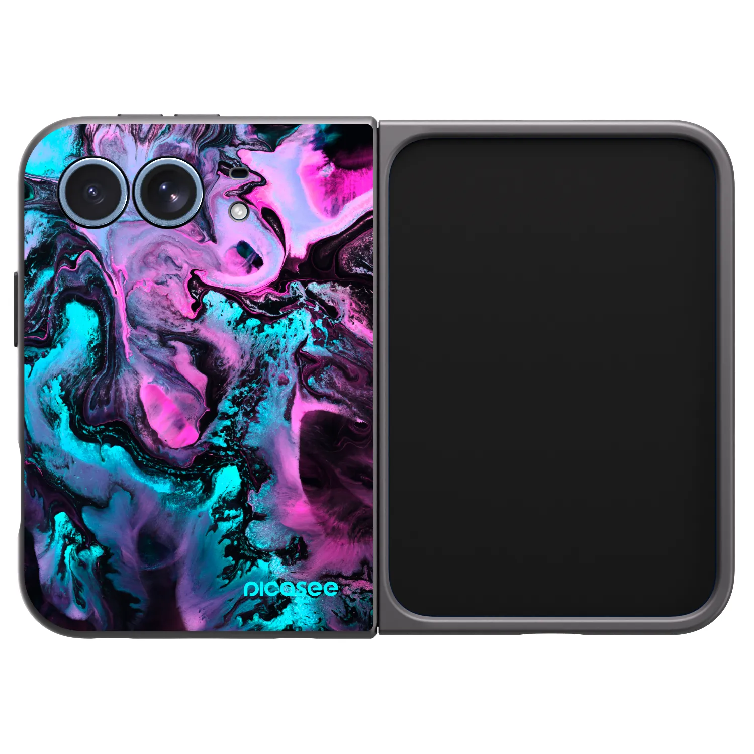 Picasee husă neagră din silicon pentru Apple iPhone Duo - Lean