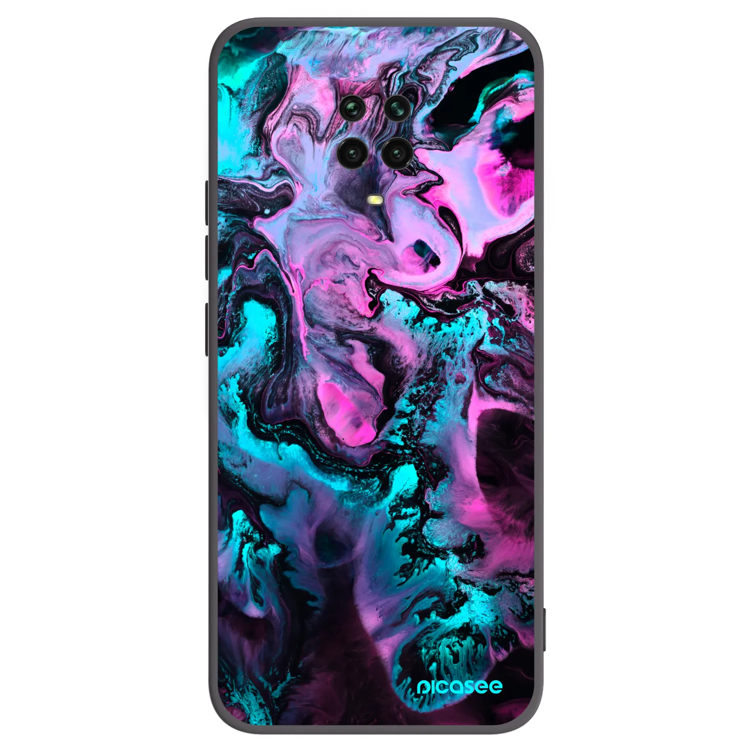 Picasee husă neagră din silicon pentru Xiaomi Redmi Note 9 Pro - Lean
