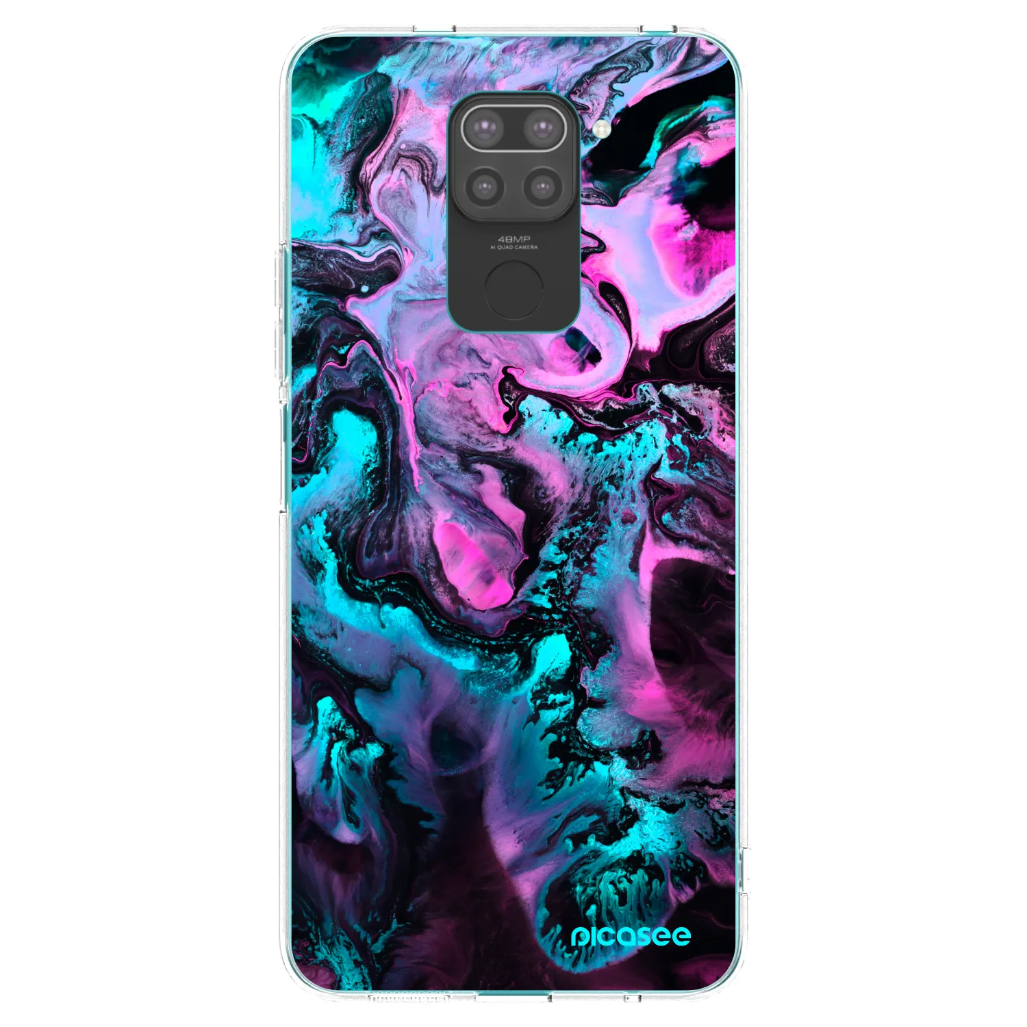 Picasee husă neagră din silicon pentru Xiaomi Redmi Note 9 - Lean