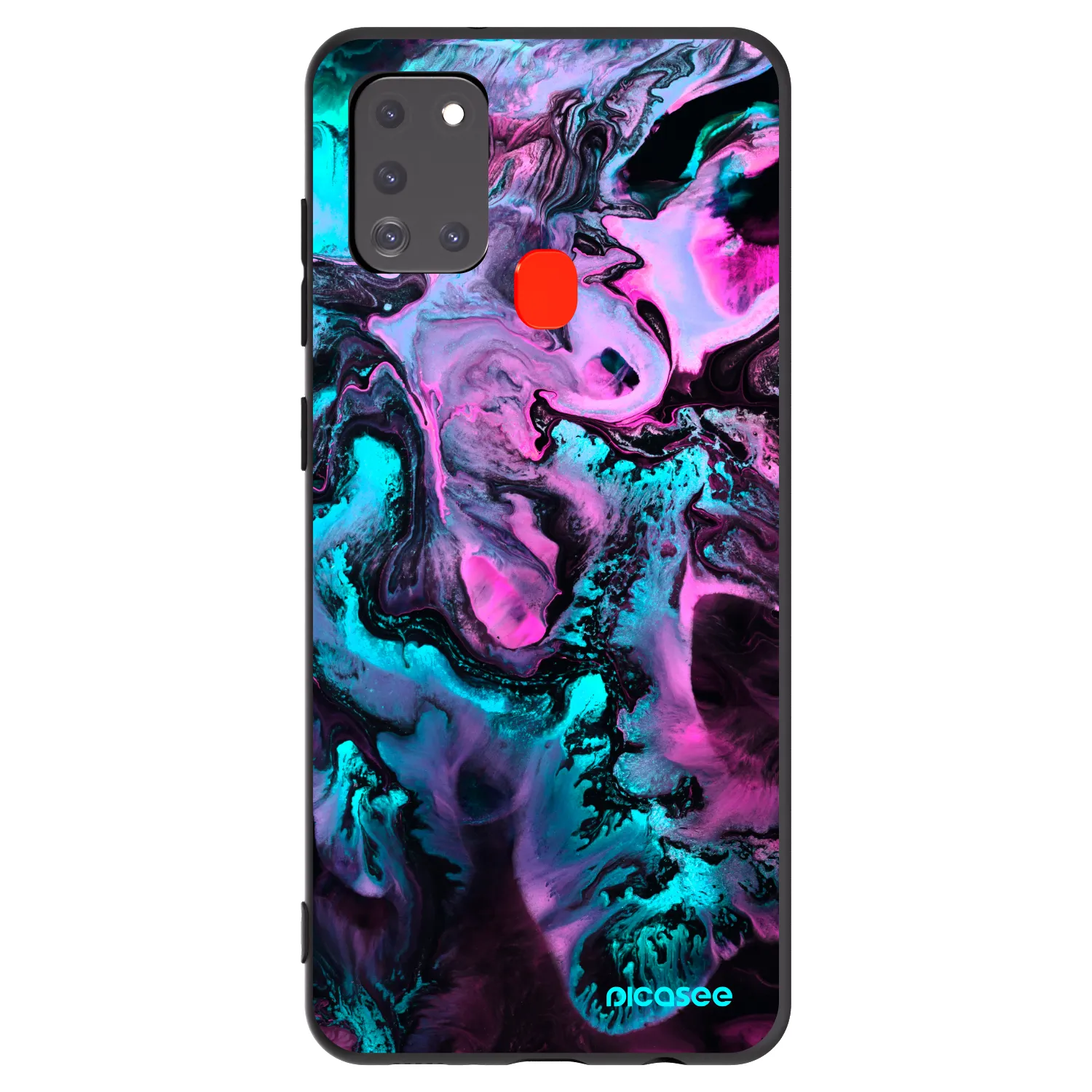 Picasee husă neagră din silicon pentru Samsung Galaxy A21s - Lean