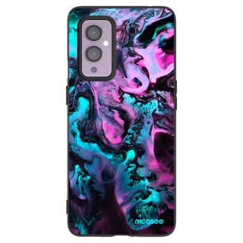 Picasee husă neagră din silicon pentru OnePlus 9 - Lean