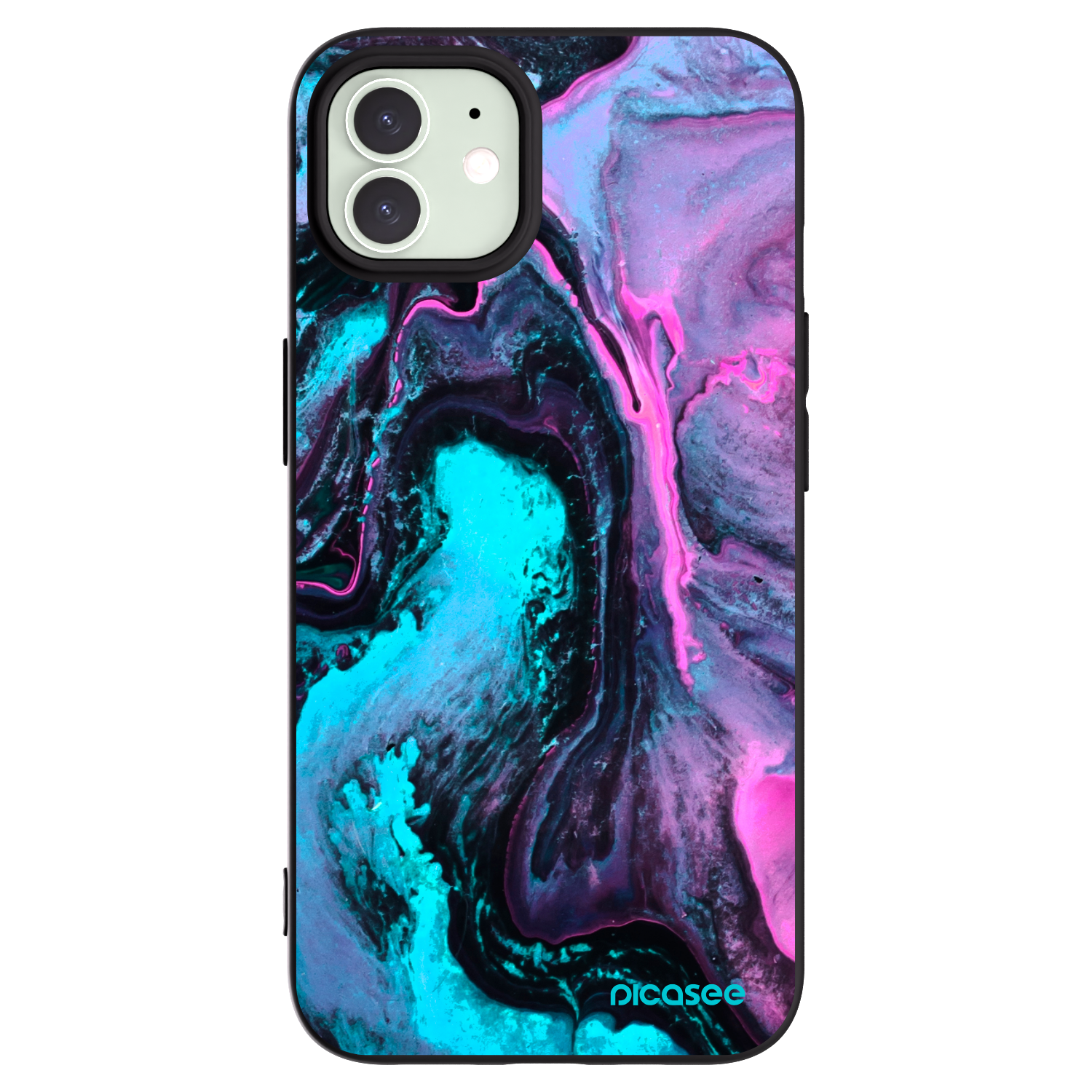 Picasee husă neagră din silicon pentru Apple iPhone 12 - Lean 2