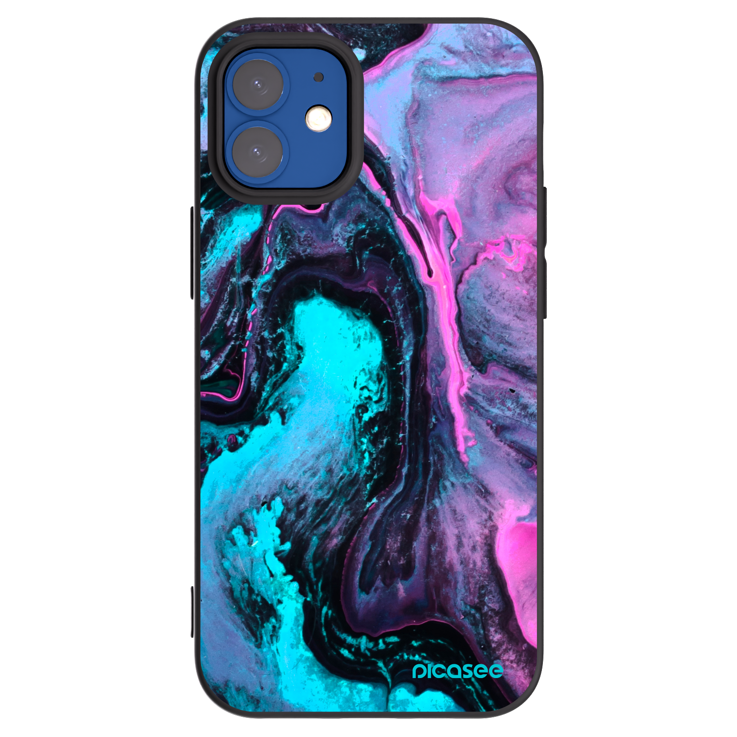 Picasee husă neagră din silicon pentru Apple iPhone 12 mini - Lean 2