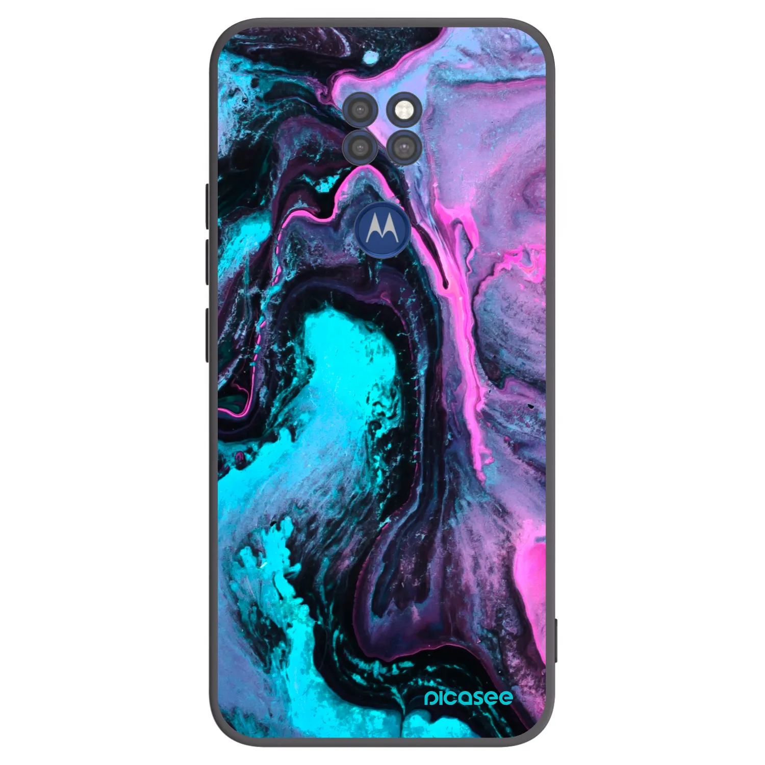 Picasee husă neagră din silicon pentru Motorola Moto G9 Play - Lean 2