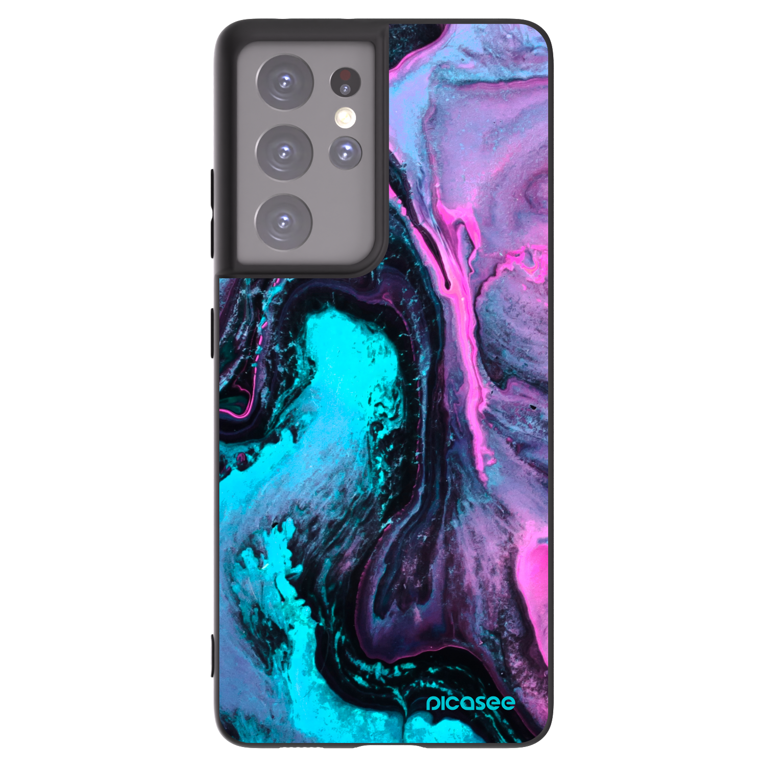 Picasee husă neagră din silicon pentru Samsung Galaxy S21 Ultra 5G G998B - Lean 2