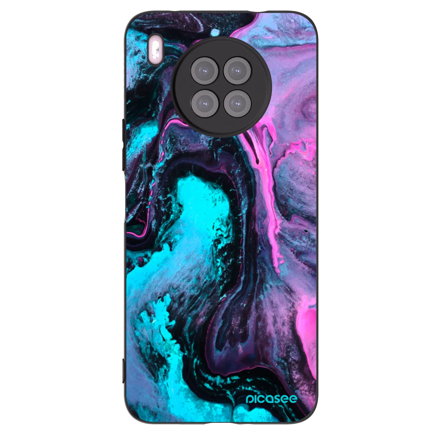 Picasee husă neagră din silicon pentru Huawei Nova 8i - Lean 2
