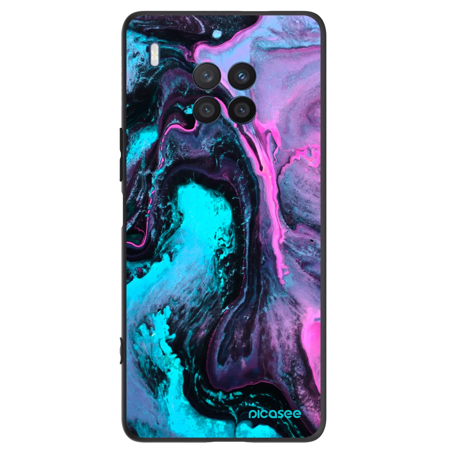 Picasee husă neagră din silicon pentru Honor 50 Lite - Lean 2