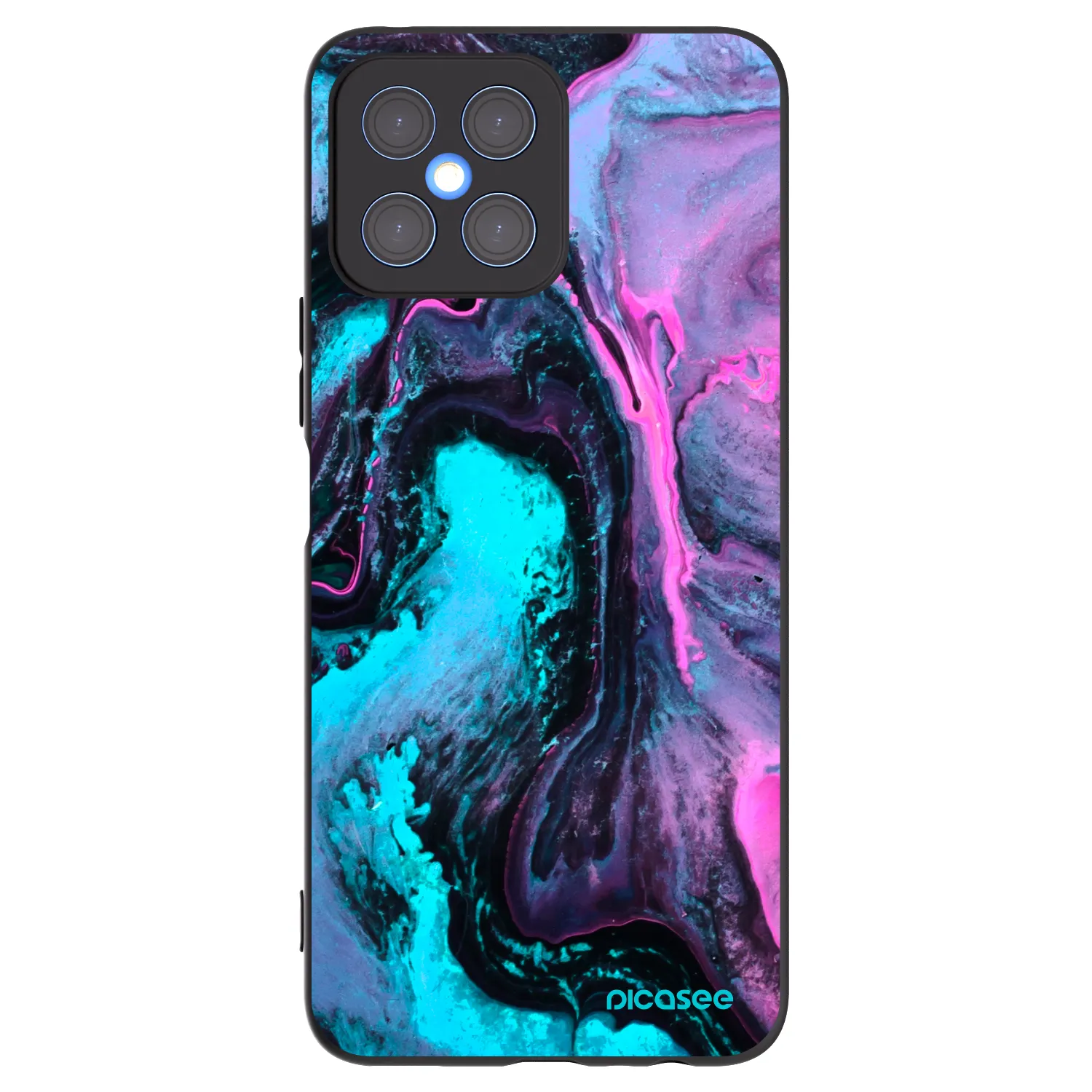 Picasee husă neagră din silicon pentru Honor X8 4G - Lean 2