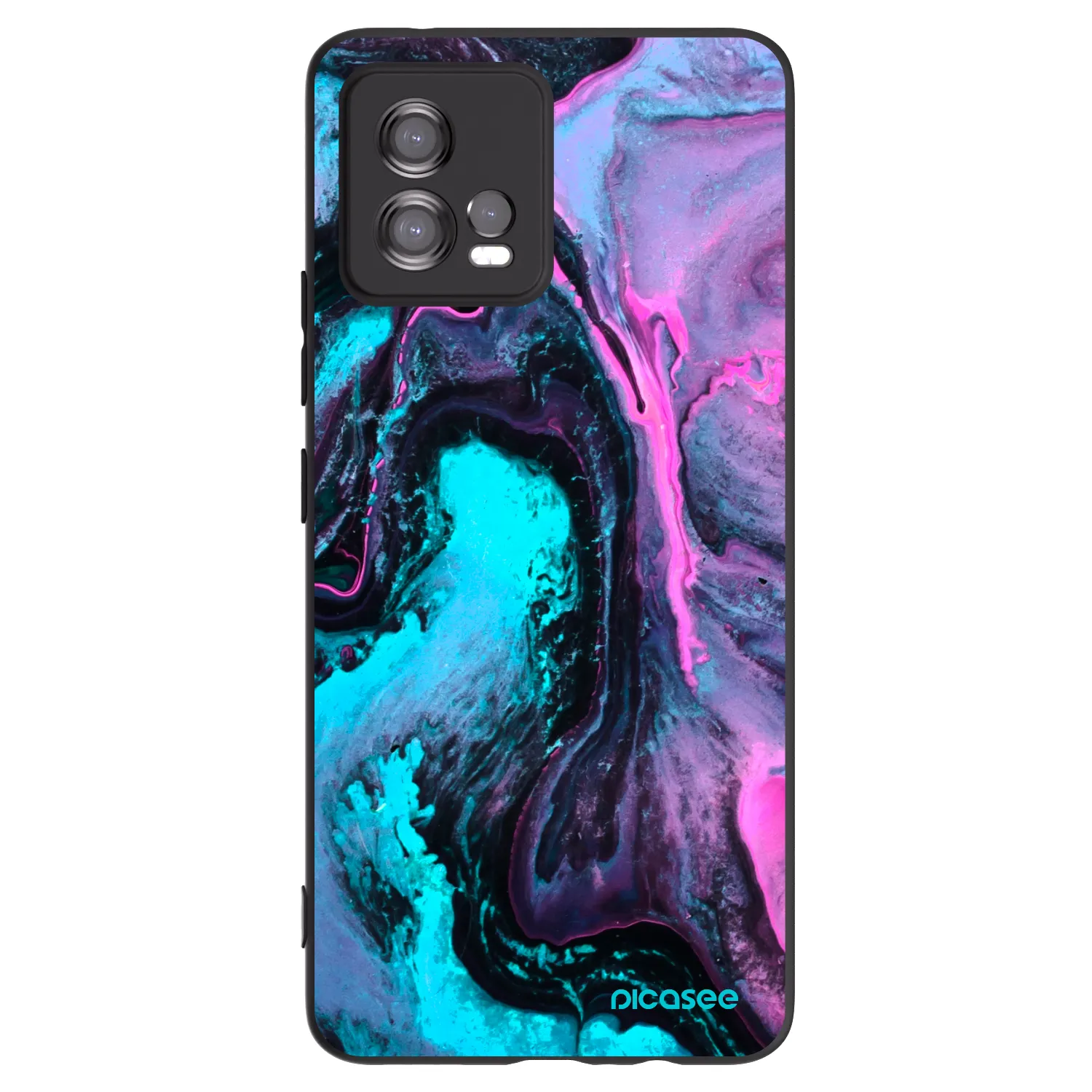 Picasee husă neagră din silicon pentru Motorola Moto G72 - Lean 2