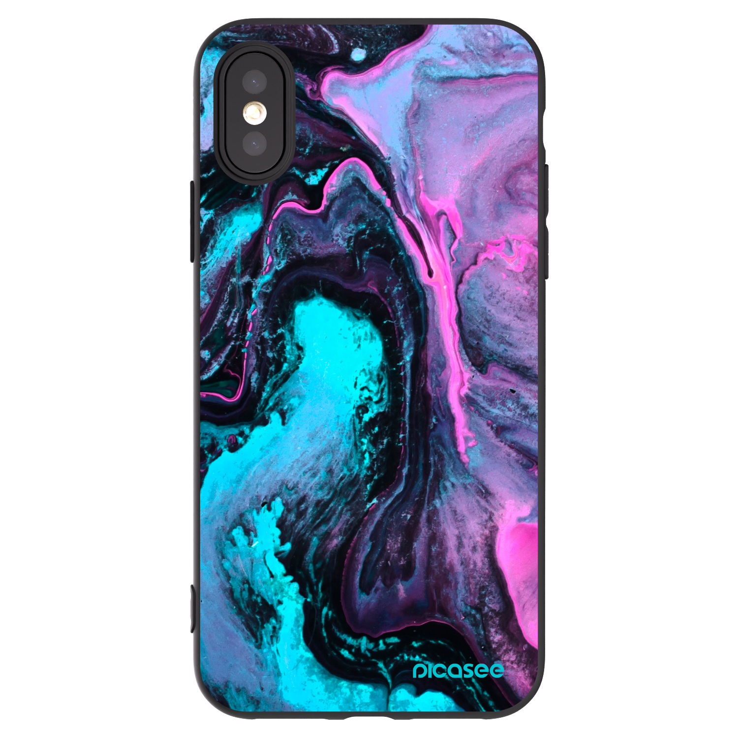 Picasee husă neagră din silicon pentru Apple iPhone X/XS - Lean 2