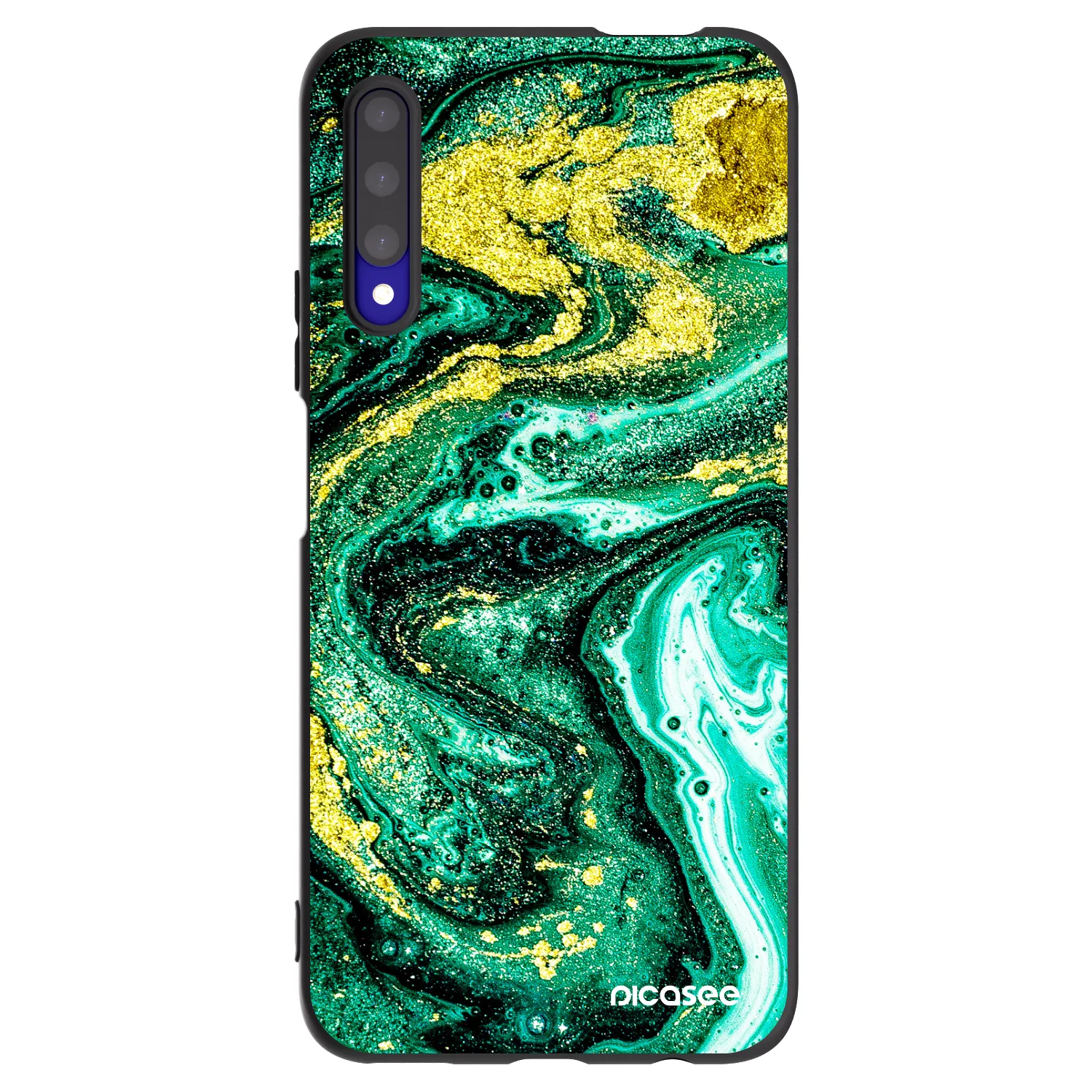 Picasee husă neagră din silicon pentru Honor 9X Pro - Green Gold
