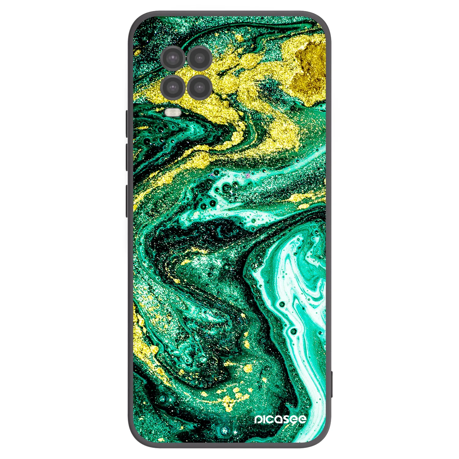 Picasee husă neagră din silicon pentru Xiaomi Mi 10 Lite - Green Gold