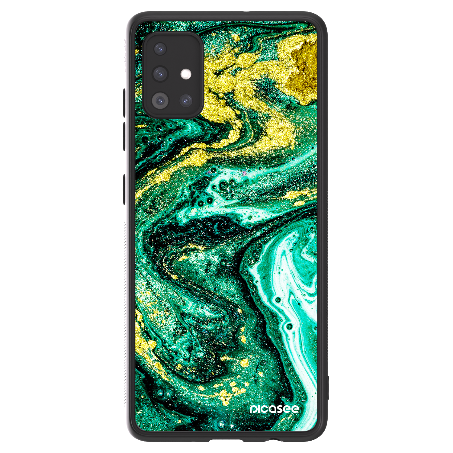 Picasee ULTIMATE CASE pentru Samsung Galaxy A51 A515F - Green Gold