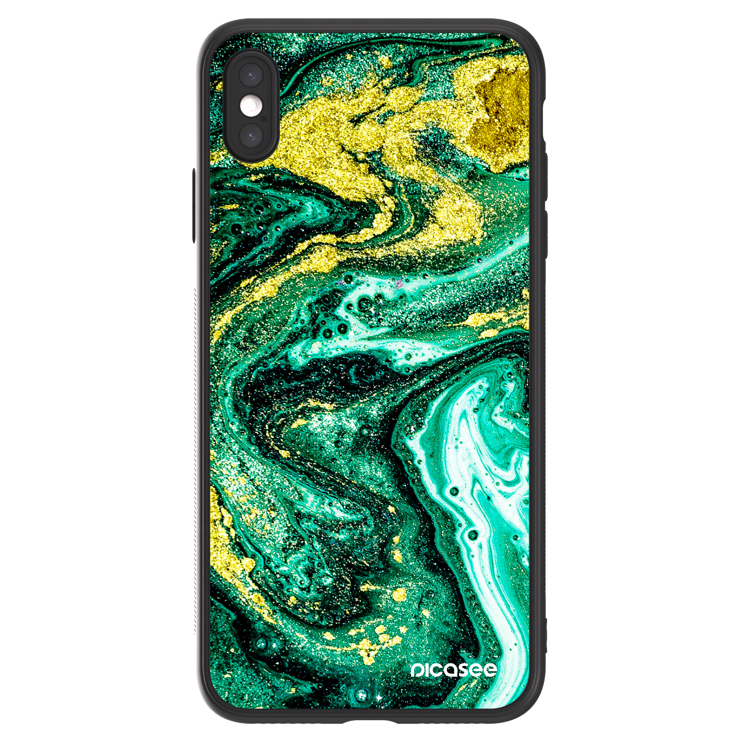 Picasee ULTIMATE CASE pentru Apple iPhone XS Max - Green Gold
