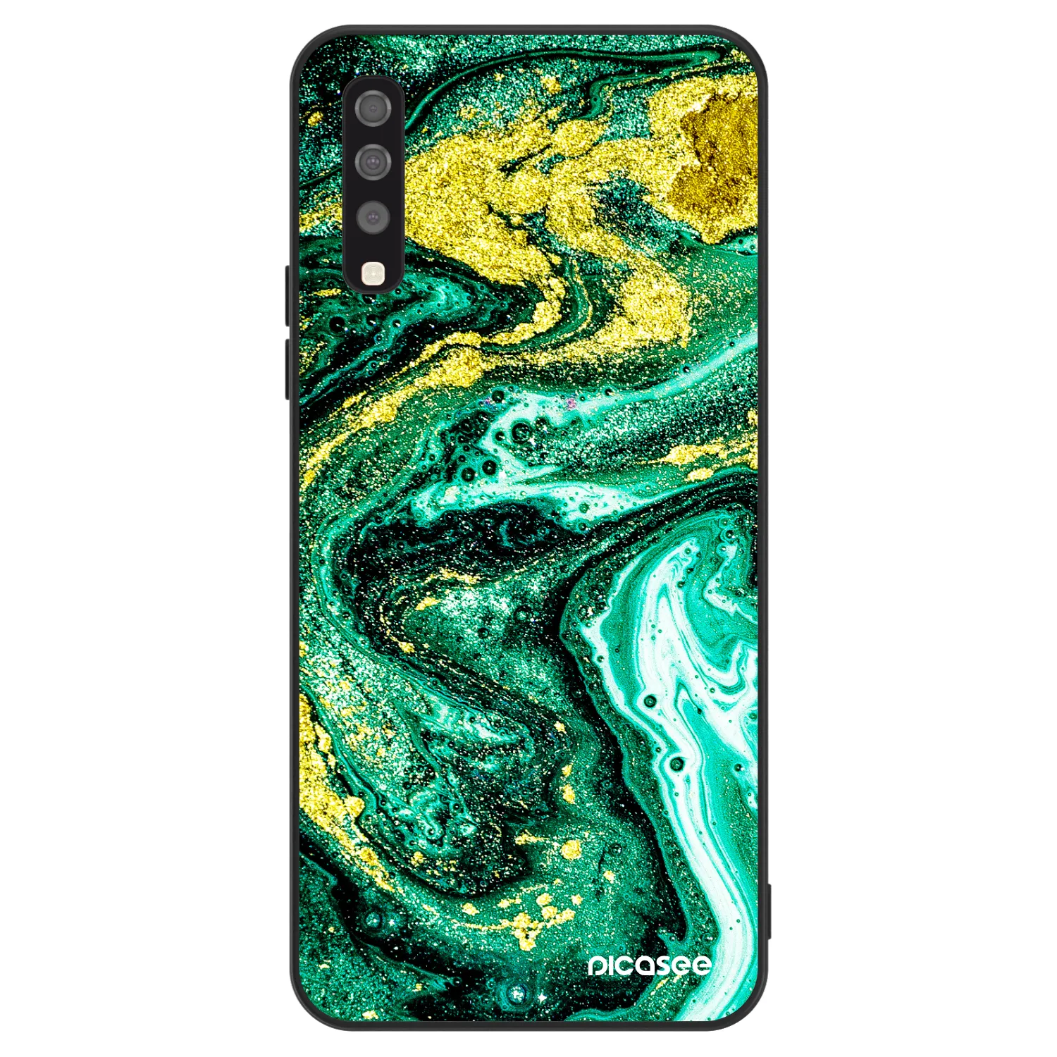 Picasee ULTIMATE CASE pentru Samsung Galaxy A70 A705F - Green Gold