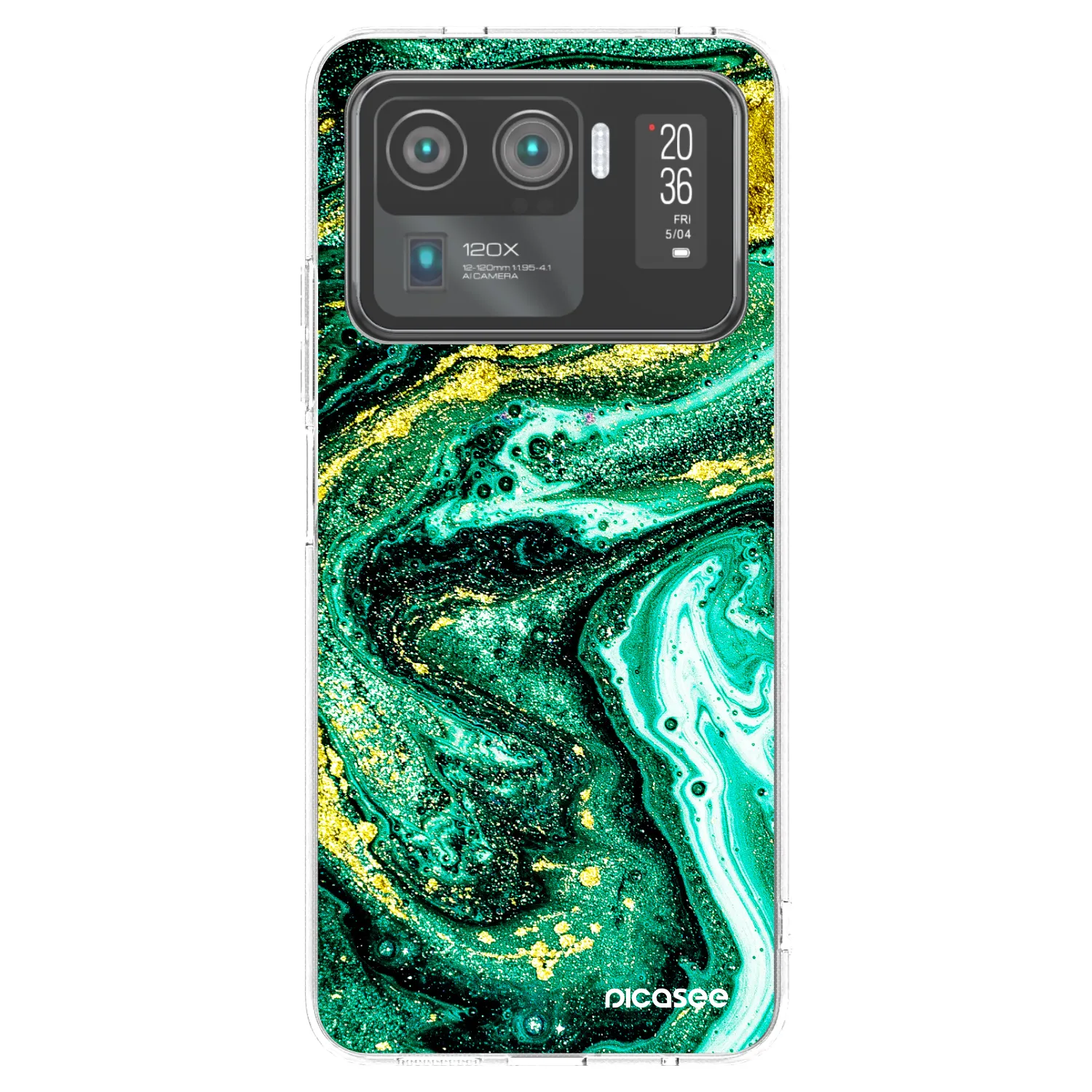 Picasee husă transparentă din silicon pentru Xiaomi Mi 11 Ultra - Green Gold