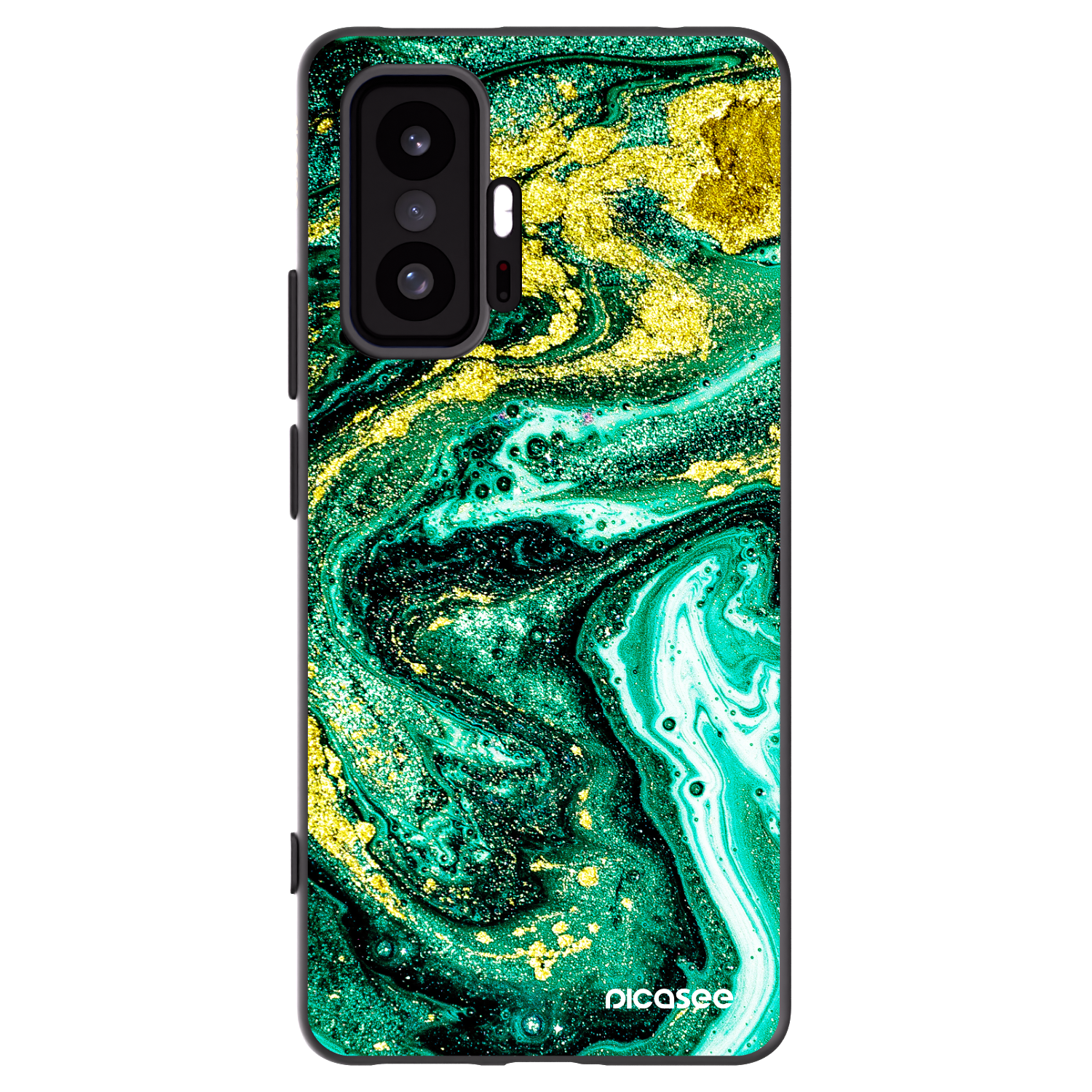 Picasee husă neagră din silicon pentru Xiaomi 11T Pro - Green Gold