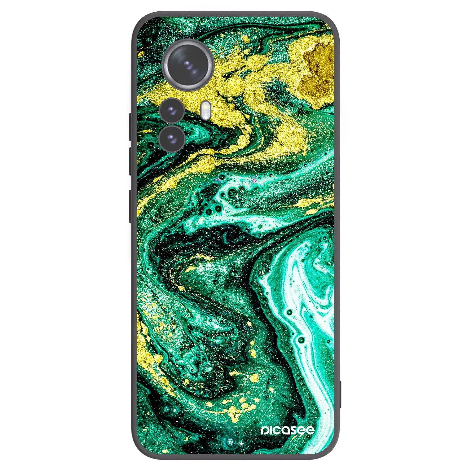 Picasee husă neagră din silicon pentru Xiaomi 12 Pro - Green Gold