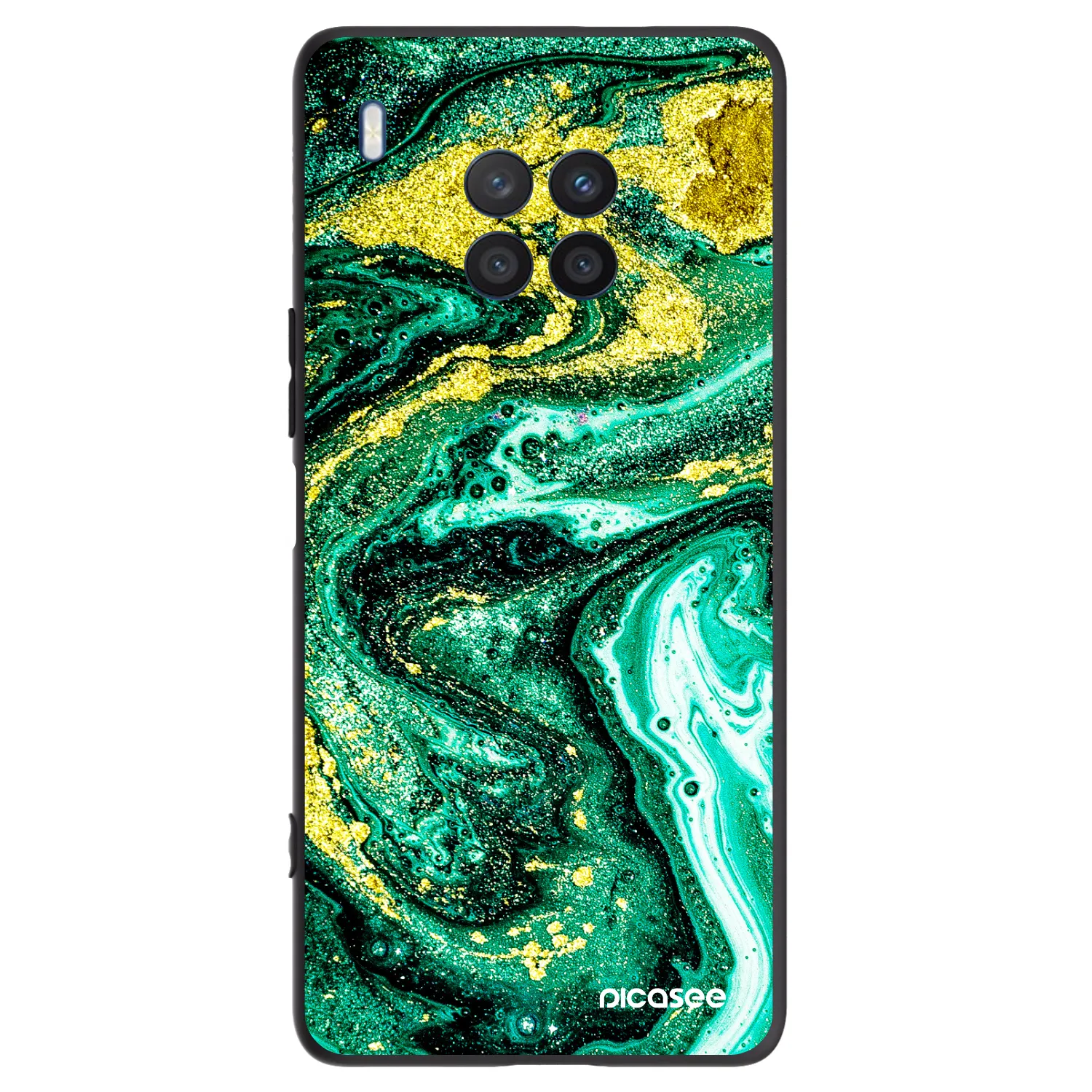 Picasee husă neagră din silicon pentru Honor 50 Lite - Green Gold