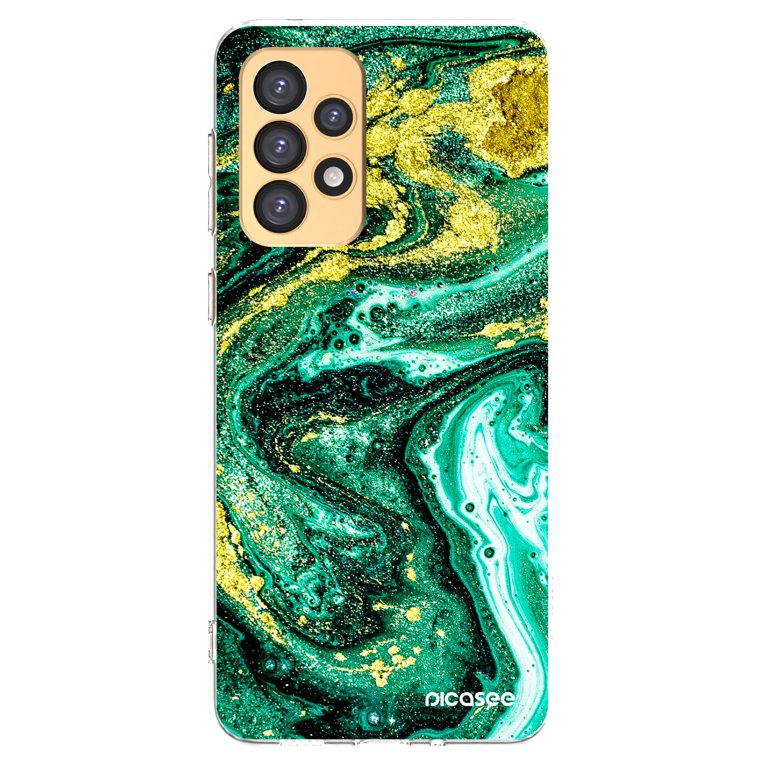 Picasee husă transparentă din silicon pentru Samsung Galaxy A33 5G A336 - Green Gold